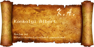 Konkolyi Albert névjegykártya